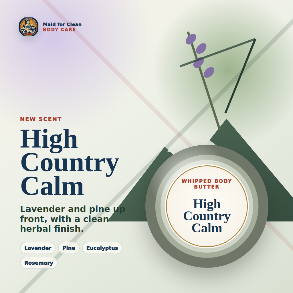 High Country Calm whipped body butter tin