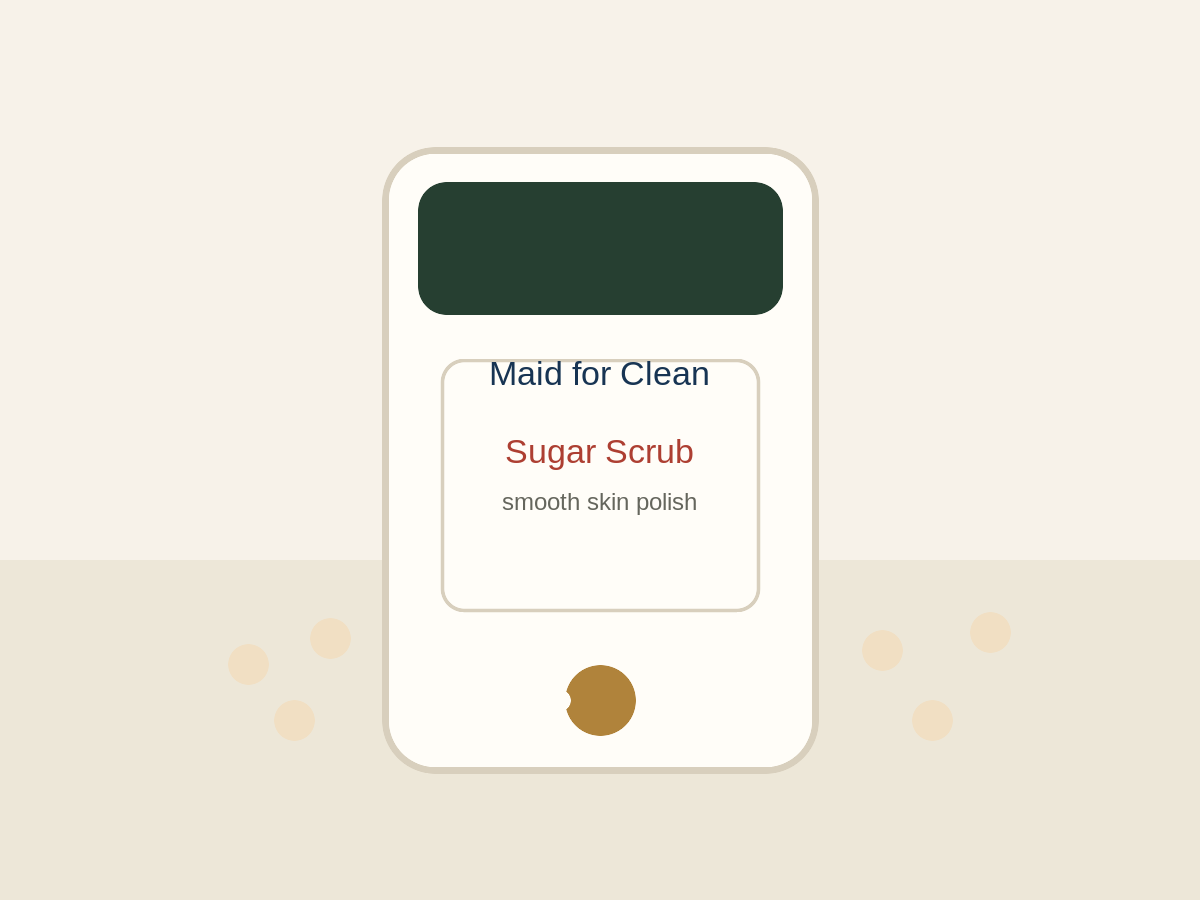 Maid for Clean sugar scrub jar